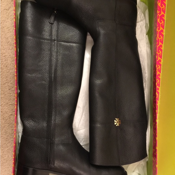 Tory Burch Jolie Riding Boots. Blk and brown available - Picture 2 of 6
